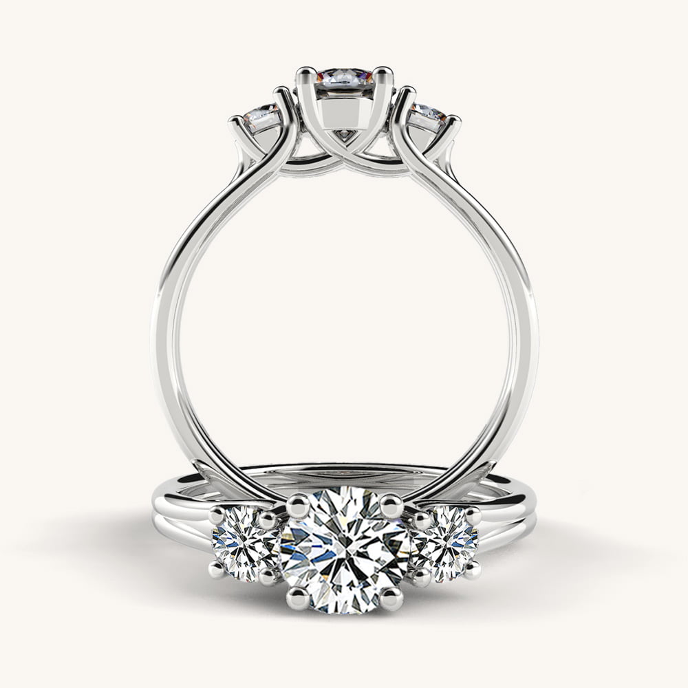 3-Stone Trellis Diamond Ring