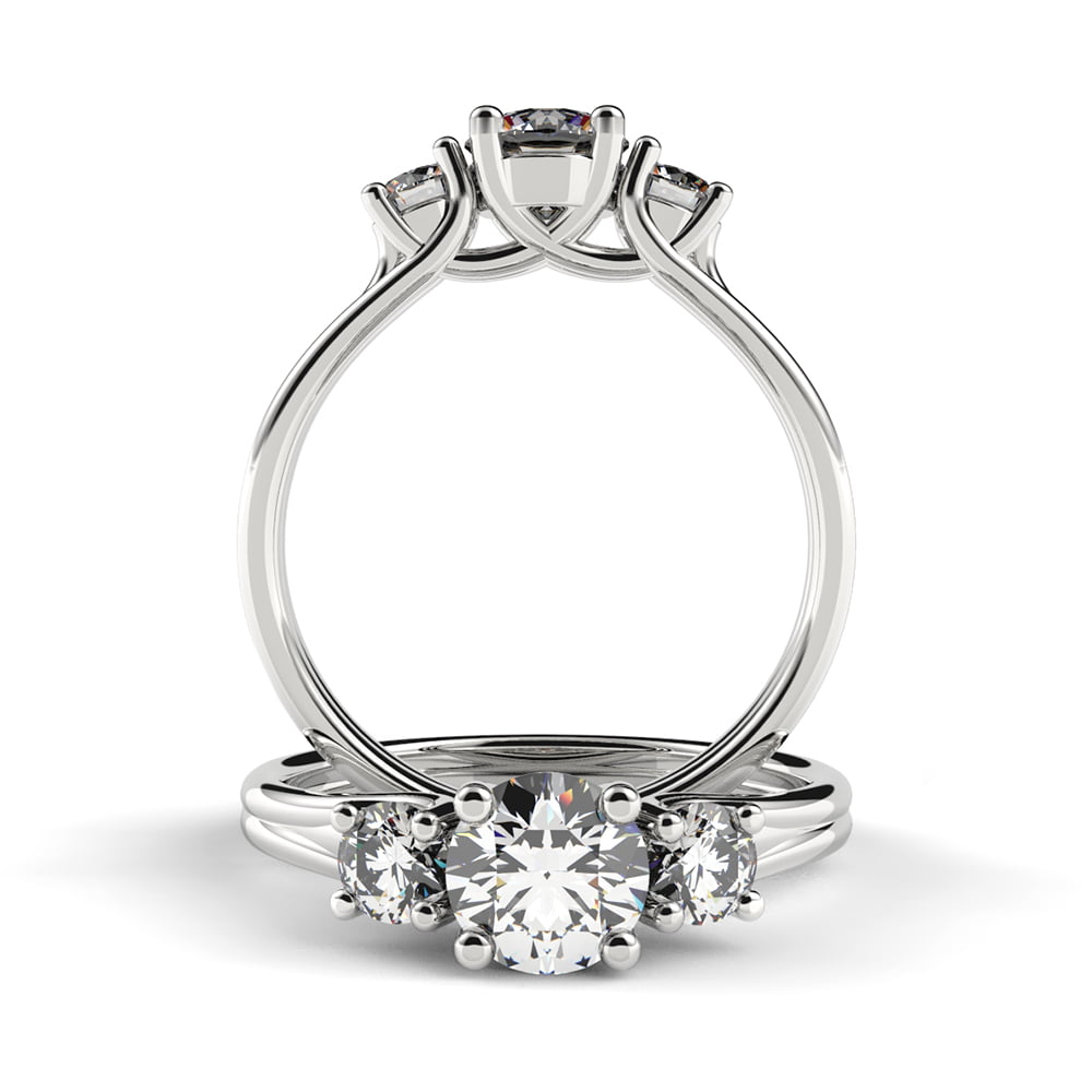 3-Stone Trellis Diamond Ring