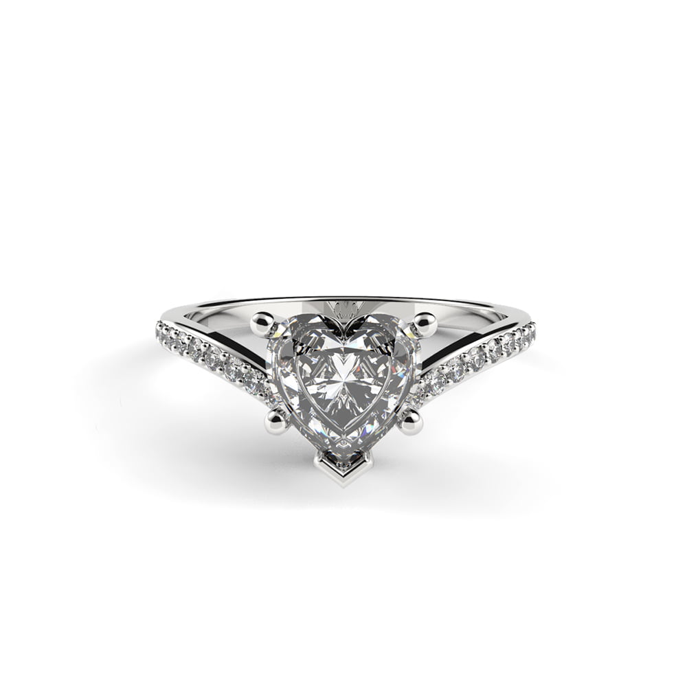 Custom V-shaped Oval Diamond Ring #107306 - Seattle Bellevue | Joseph  Jewelry