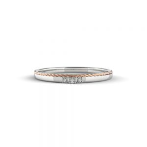 DualTone Twist Slit Diamond Band