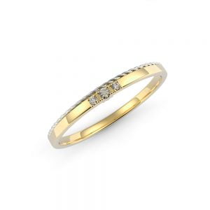 DualTone Twist Slit Diamond Band