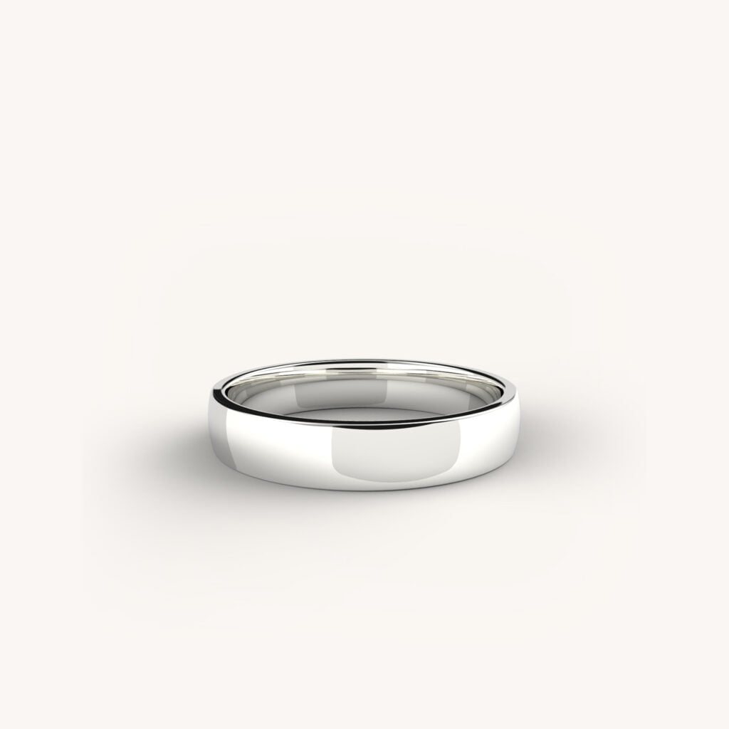 Polish Slight Dome Titanium Ring