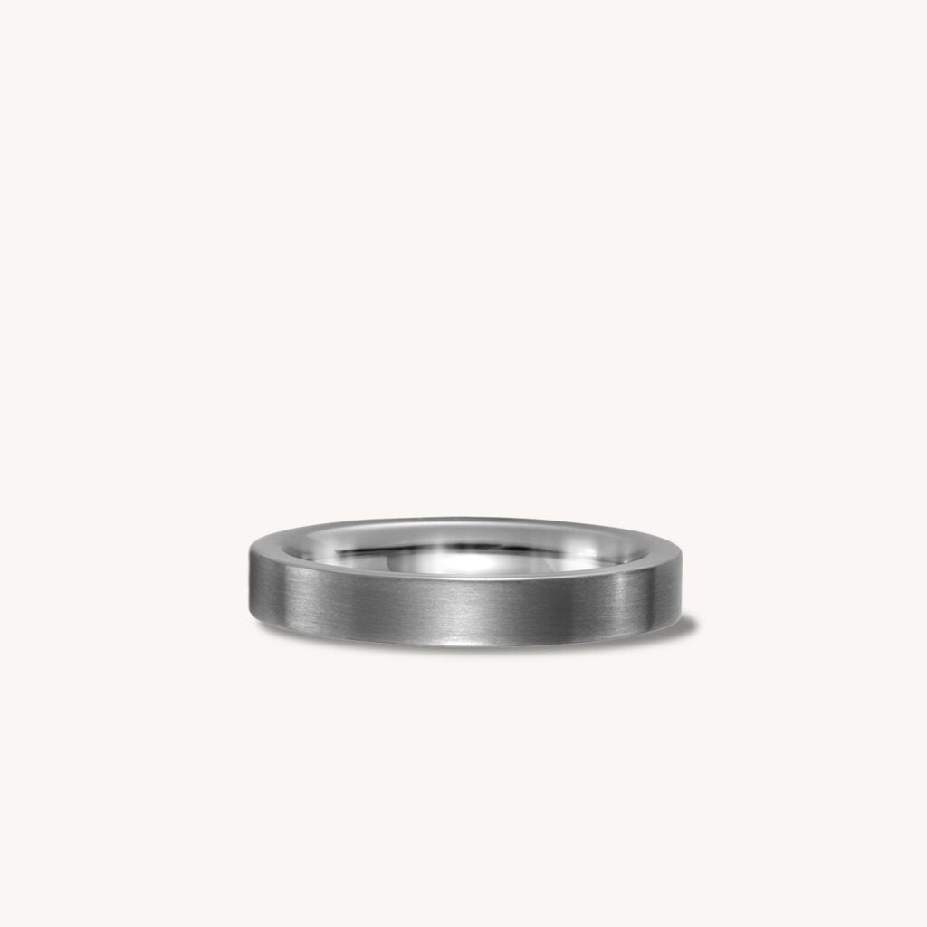 Flat Matted Titanium Ring
