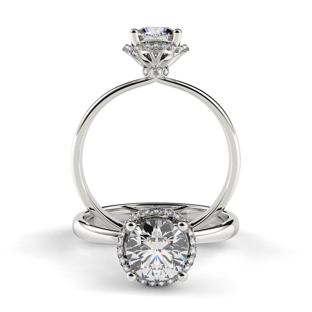 Oriental Fan Halo Ring