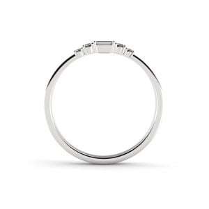 5-Diamond Baguette Round Band