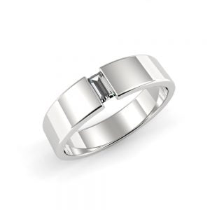 Classic Baguette Diamond Band + Baguette Cut Diamond Band
