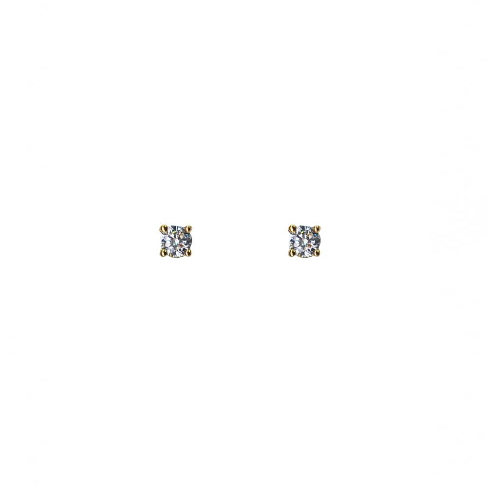 Lab Grown Diamond Prongs Earrings in Yellow Gold