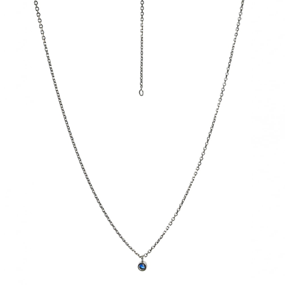 Sapphire Bezel-Set Necklace