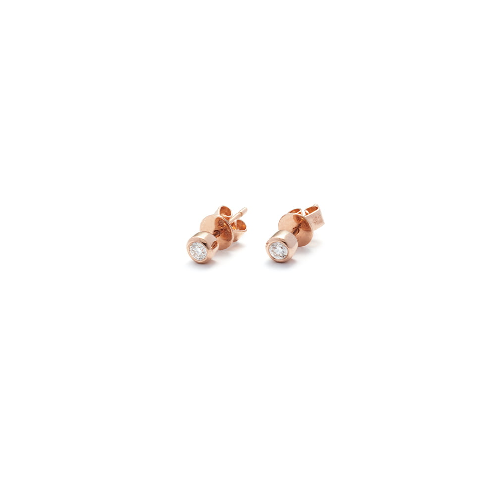 Lab-Grown Diamond Earrings in Rose Gold