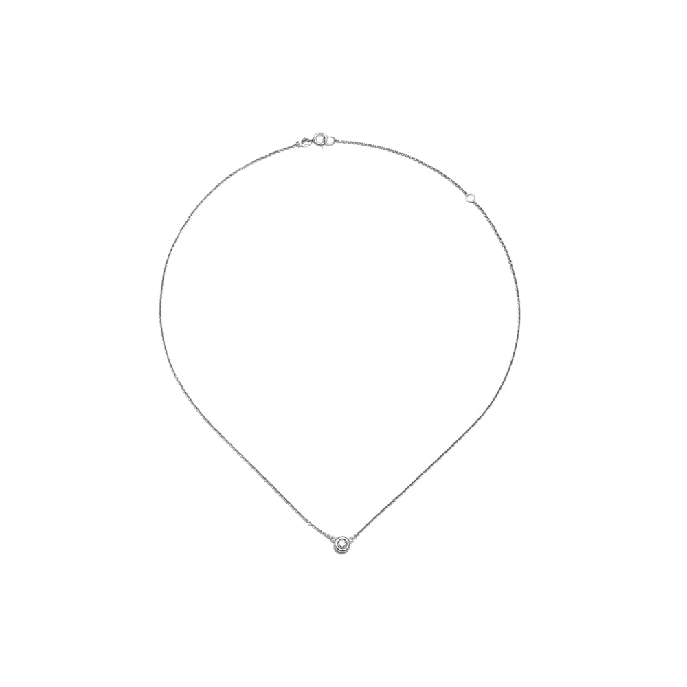 Lab-Grown Diamond Necklace in White Gold