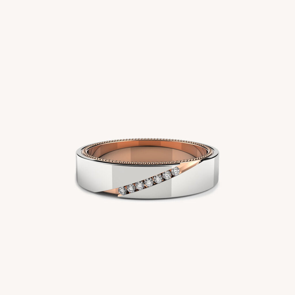 Dualtone Ferris Diagonal Slit Diamond Band