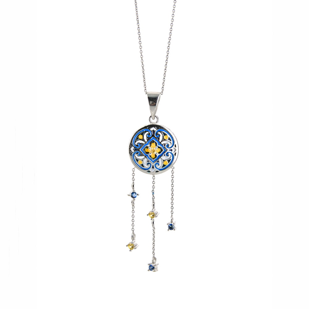 Kite Dangling Sapphire Necklace