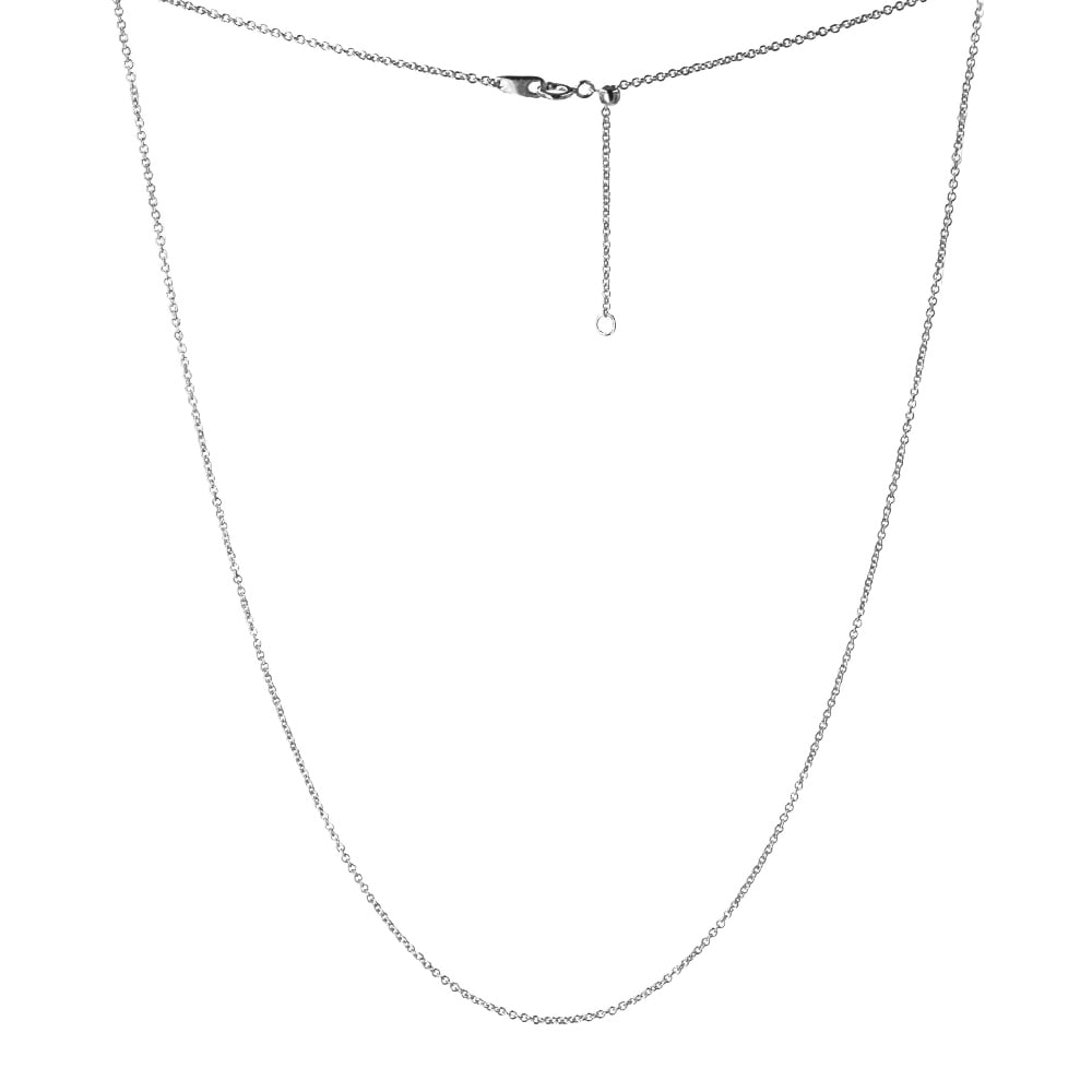 white gold adjustable chain necklace