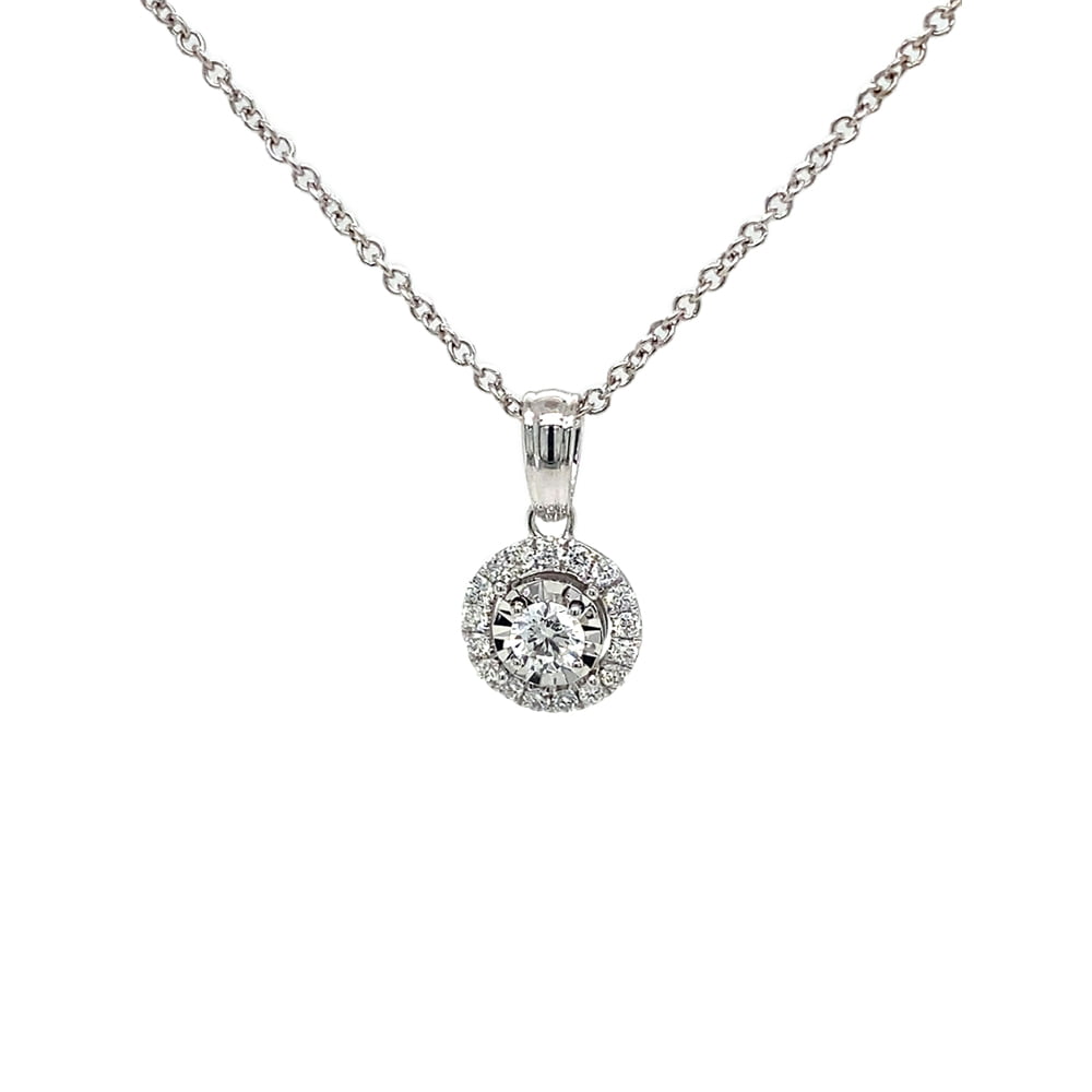 Illusion Halo Lab Grown Diamond Necklace