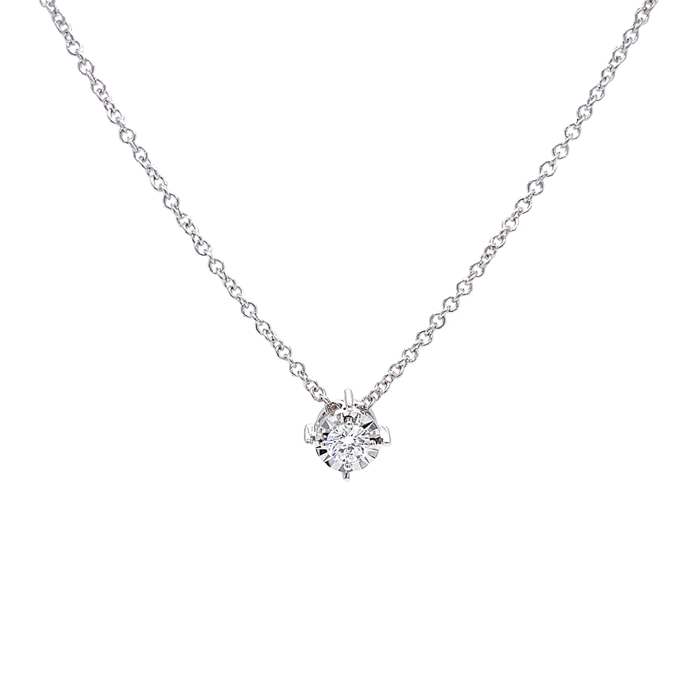 Illusion Solitaire Lab Grown Diamond Necklace