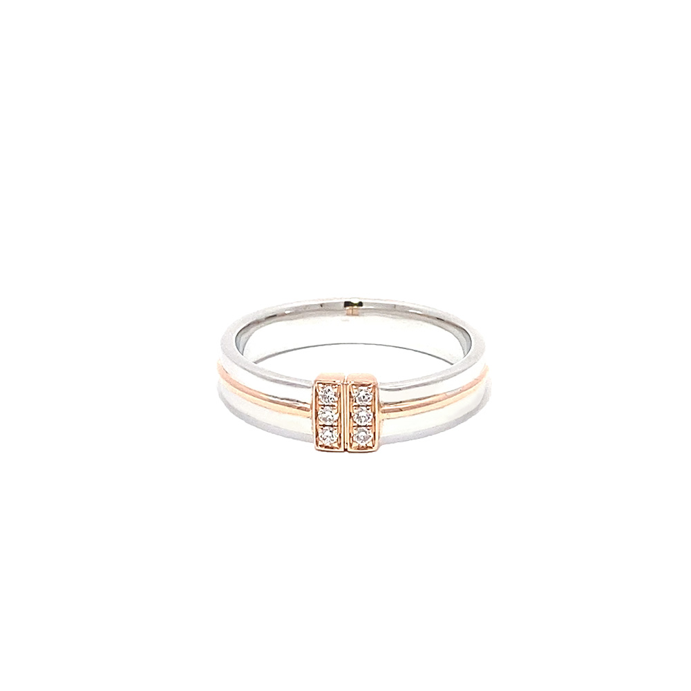 Dual Tone T Diamond Band