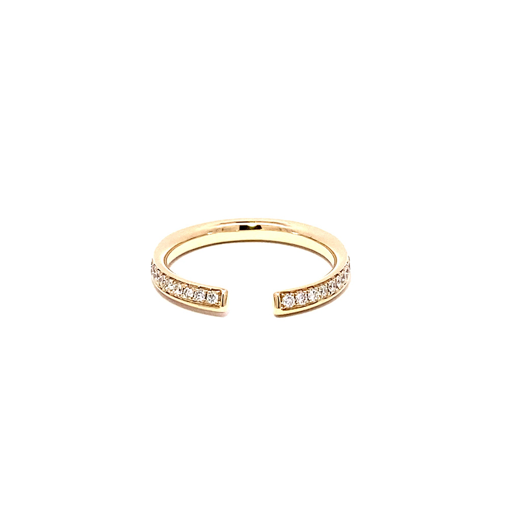 Knife Edge Side Diamond Band